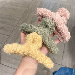 Winter autumn plain color hair clamp