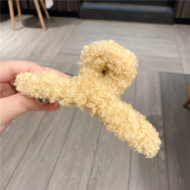 Winter autumn plain color hair clamp