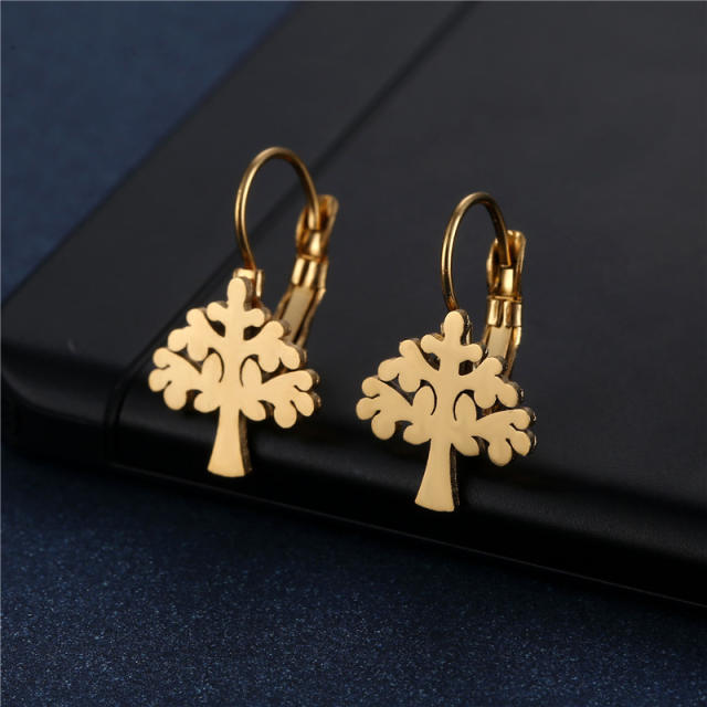 Concise 304 stainless steel earrings