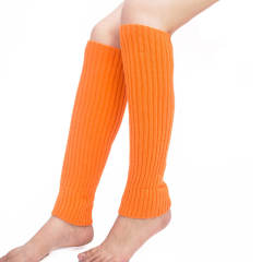 Popular plain color knitted knee high socks dance socks