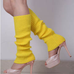 Popular plain color knitted knee high socks dance socks