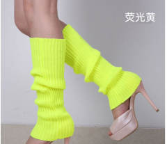 Popular plain color knitted knee high socks dance socks