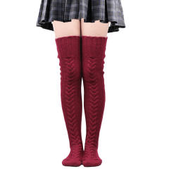 Occident fashion winter leg warm knitted leg socks knee high socks