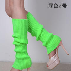 Popular plain color knitted knee high socks dance socks