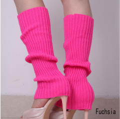 Popular plain color knitted knee high socks dance socks
