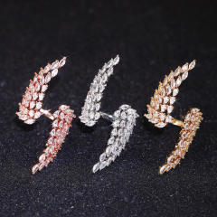 Luxury angel wing design full diamond rings