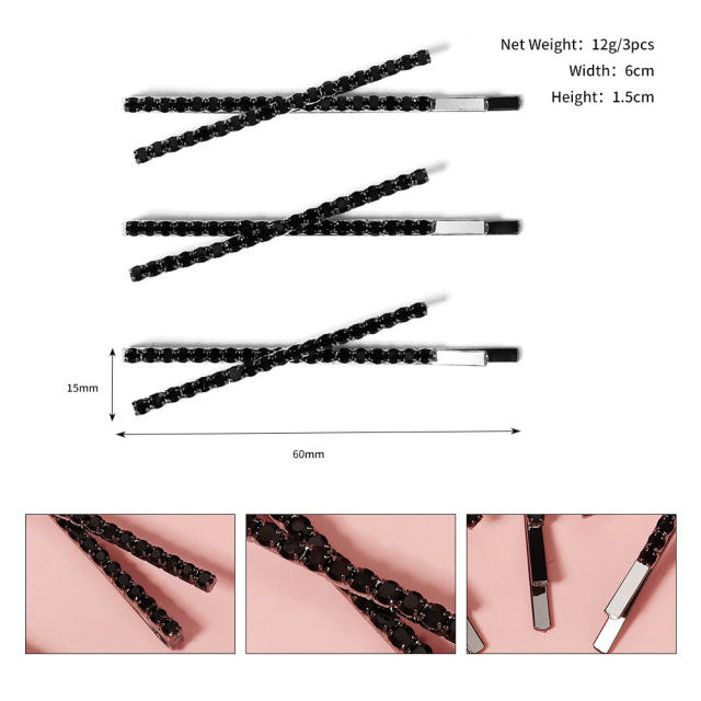 Classic diamond bobby pins
