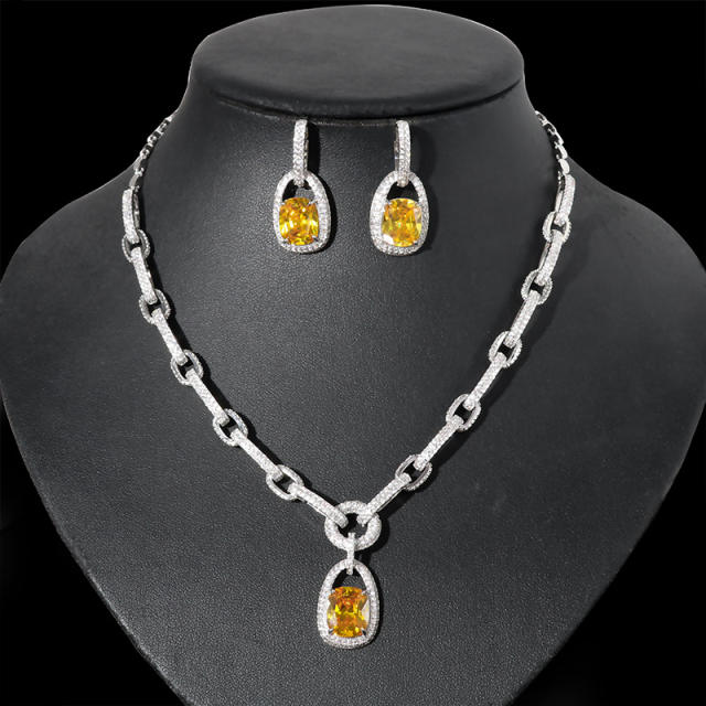 Occident fashion diamond chain luxury necklace set