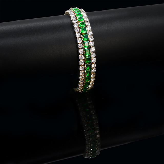 Pave setting diamond colorful necklace set