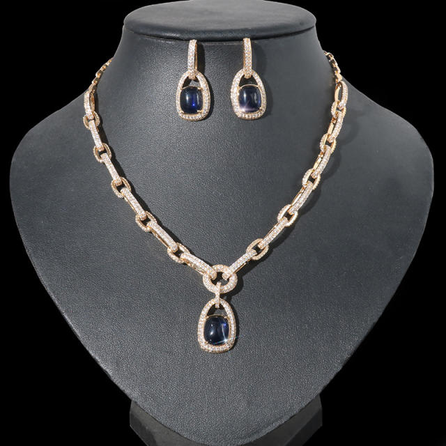Occident fashion diamond chain luxury necklace set