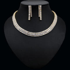 Pave setting diamond colorful necklace set