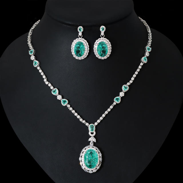 Occident fashion delicate diamond necklace set