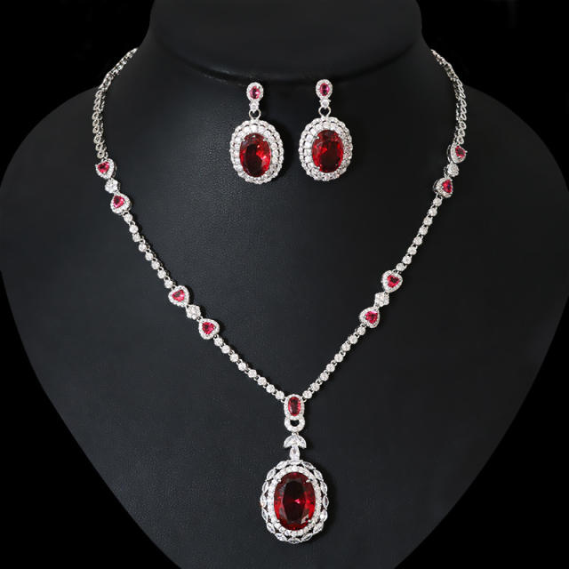 Occident fashion delicate diamond necklace set