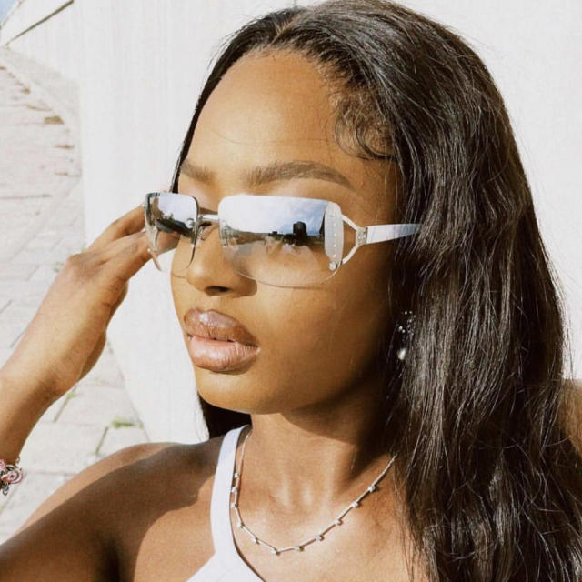 Y2K personality rimless sunglasses