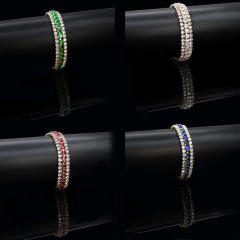 Pave setting diamond colorful necklace set