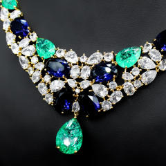 Occident fashion luxury colorful cubic zircon necklace set