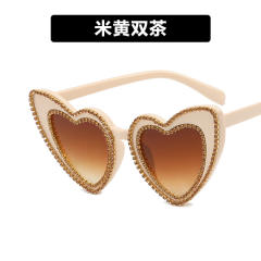 Diamond heart women sunglasses