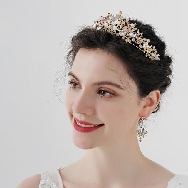 Occident fashion baroque crown earring set