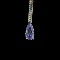 Delicate colorful cubic zircon diamond necklace set