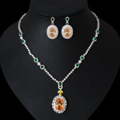Occident fashion delicate diamond necklace set