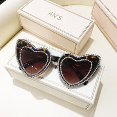 Diamond heart women sunglasses