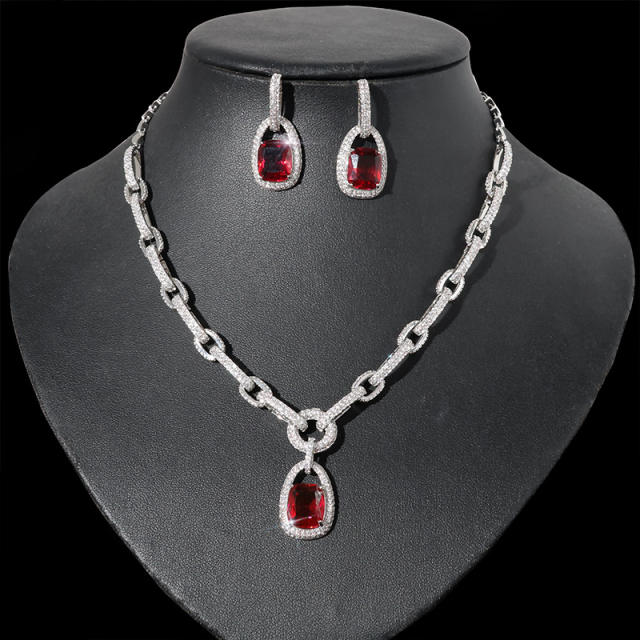 Occident fashion diamond chain luxury necklace set