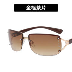 Y2K personality rimless sunglasses
