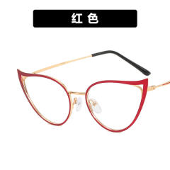 Cat eye shape colorful metal frame reading glasses