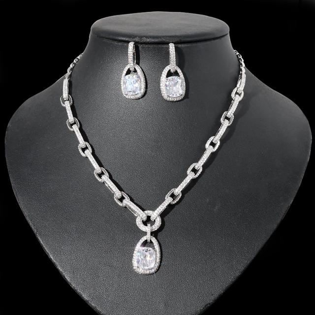 Occident fashion diamond chain luxury necklace set