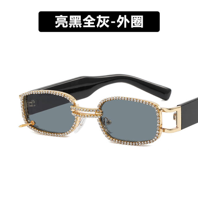 Vintage square shape diamond sunglasses