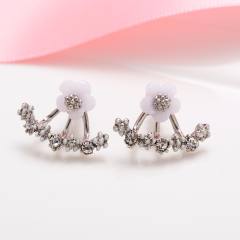 Korean fashion daisy flower jacket earrings