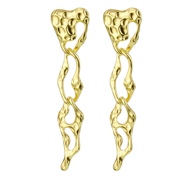 Geometric chain metal earrings