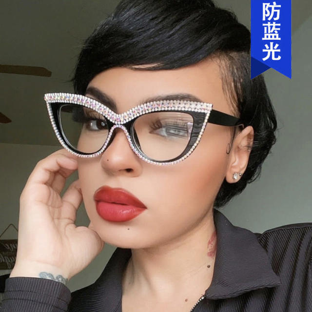 Popular diamond cat eye shape sunglasses