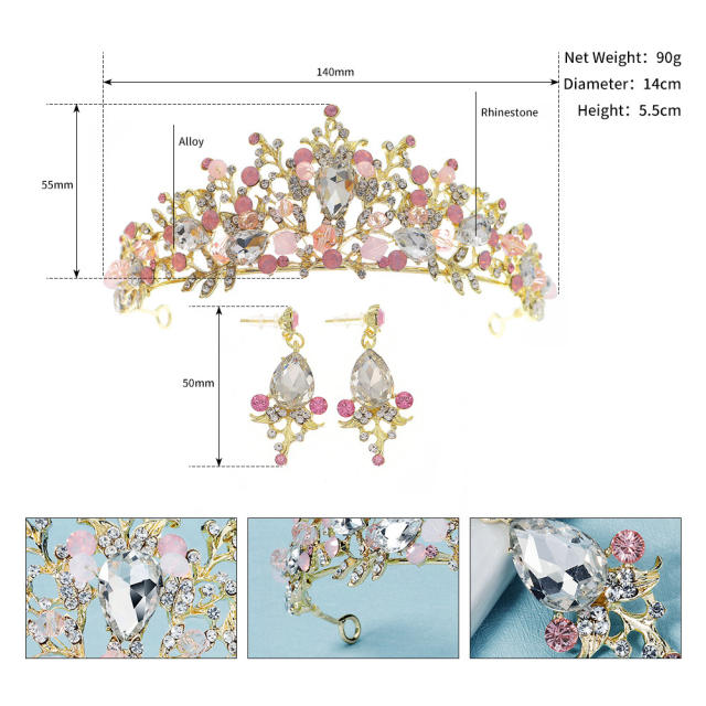 Occident fashion baroque crown earring set