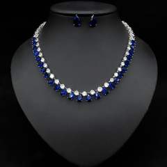 Luxury top quality cubic zircon diamond necklace set