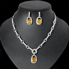 Occident fashion diamond chain luxury necklace set