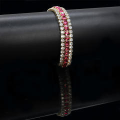 Pave setting diamond colorful necklace set
