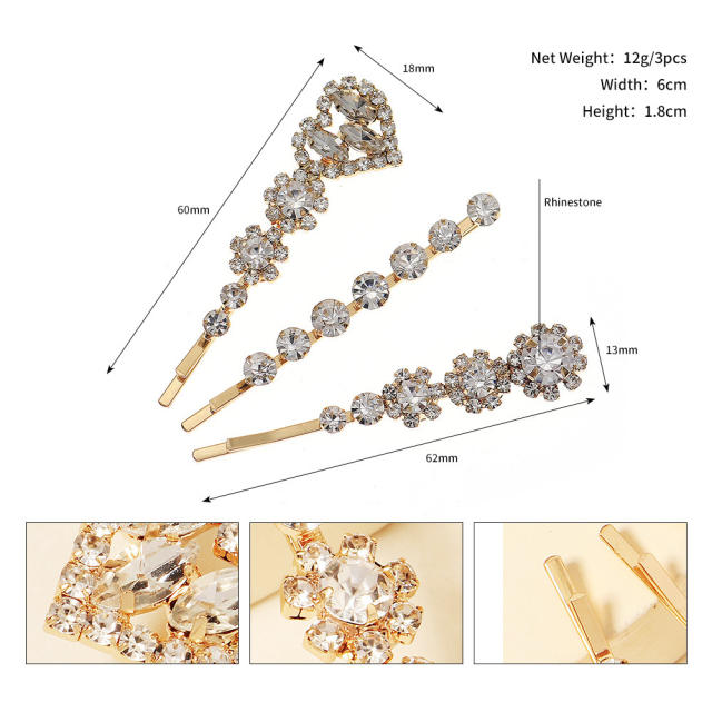 Classic diamond bobby pins