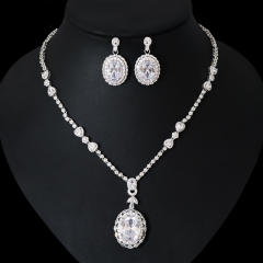 Occident fashion delicate diamond necklace set