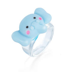 Cartoon animal bear sheep elephant transparent humor rings