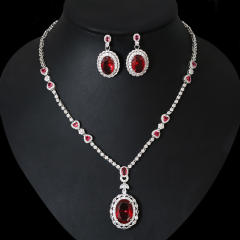 Occident fashion delicate diamond necklace set