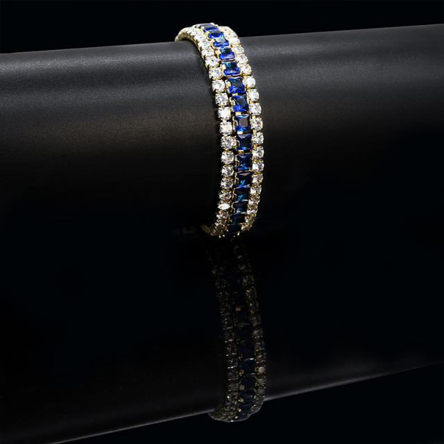 Pave setting diamond colorful necklace set