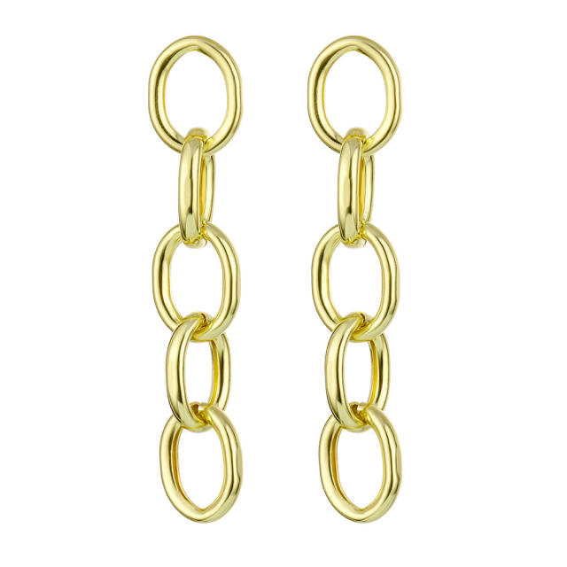 Geometric chain metal earrings