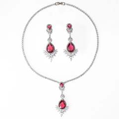 Luxury colorful diamond necklace set