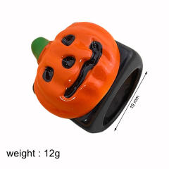Halloween resin pumkin rings humor rings
