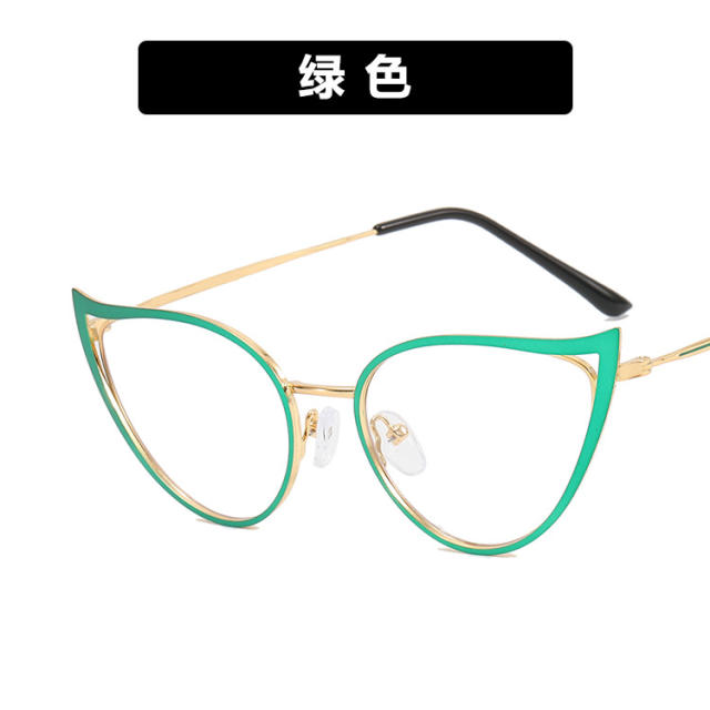 Cat eye shape colorful metal frame reading glasses