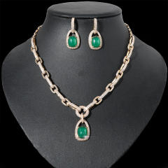 Occident fashion diamond chain luxury necklace set