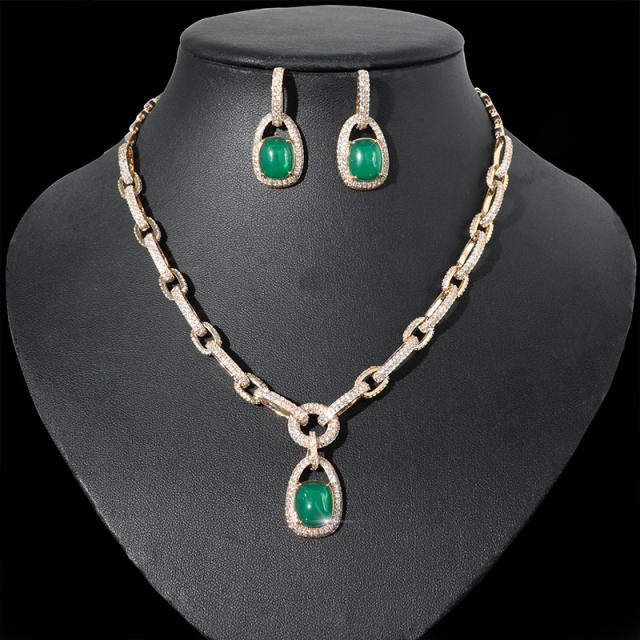 Occident fashion diamond chain luxury necklace set