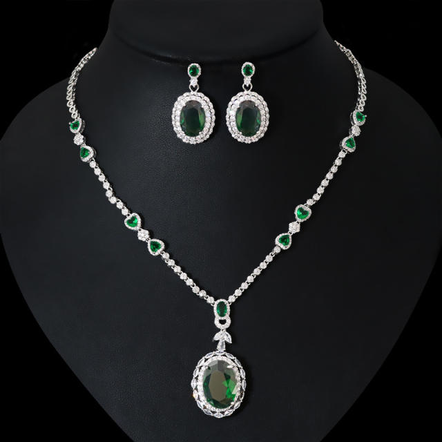 Occident fashion delicate diamond necklace set