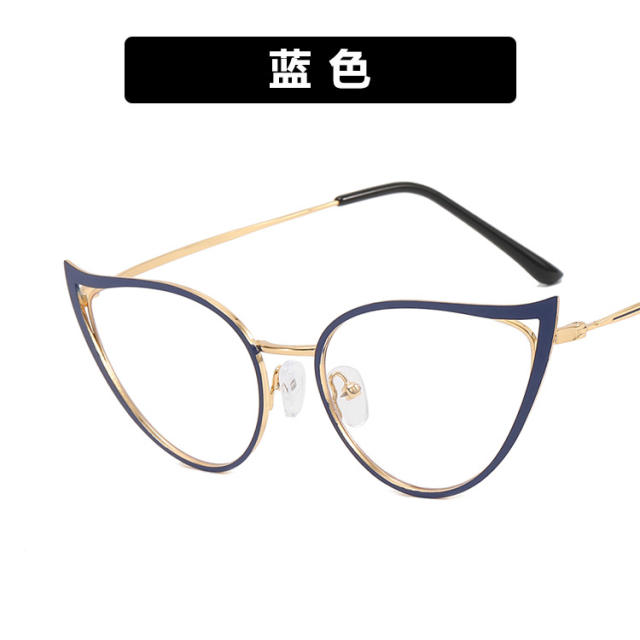 Cat eye shape colorful metal frame reading glasses